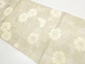 枝垂れ桜模様織出し袋帯